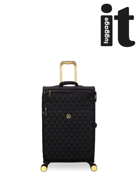 IT Luggage Medium Glimmering Expandable Black Suitcase with TSA Lock (H45840) | £70