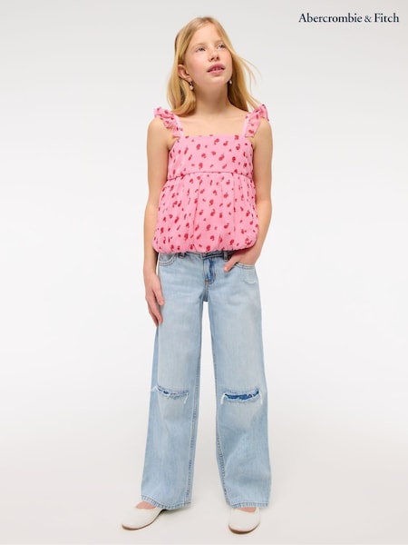 Abercrombie & Fitch Blue Low Rise Baggy Jeans (H45882) | £49