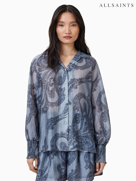 AllSaints Blue Isla Shirt (H45923) | £159