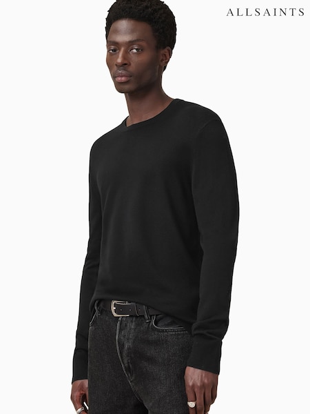 AllSaints Black Maes Merino Crew Jumper (H45928) | £105