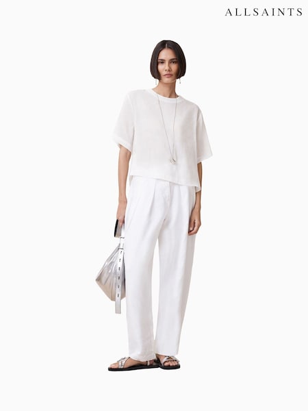 AllSaints White Becca Trousers (H45929) | £169