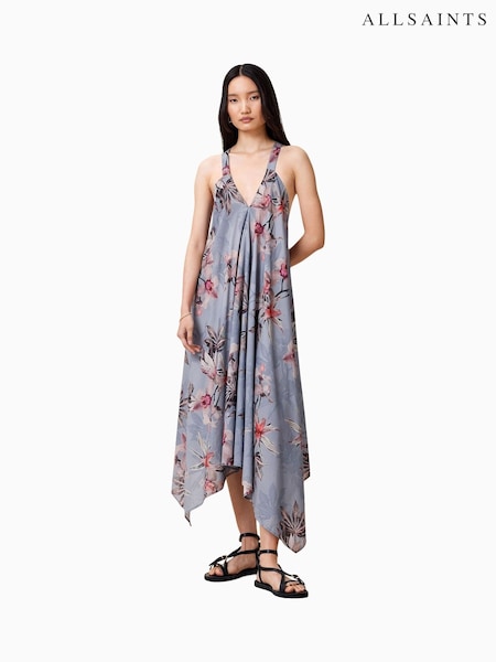 AllSaints Blue 100% Cotton Lil Dress (H45933) | £139