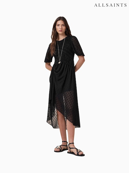 AllSaints Black Serene Dress (H45935) | £199