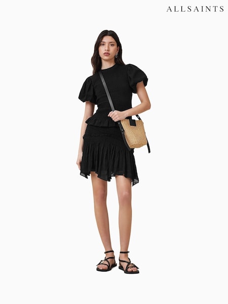 AllSaints Black Dael 100% Cotton Top (H45947) | £69