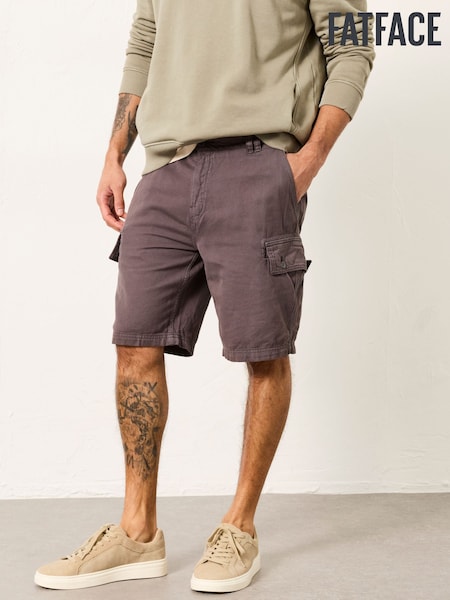 FatFace Brecon Dark Grey Garment Dye Cargo Shorts (H45989) | £49.50