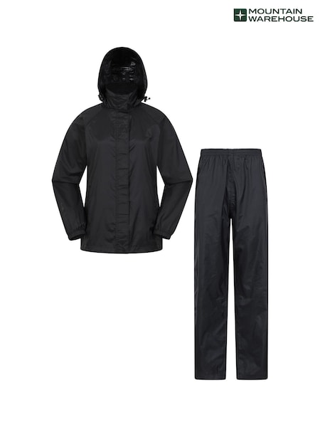 Mountain Warehouse Black Womens Pakka Waterproof Jacket & Pants Set (H46278) | £45