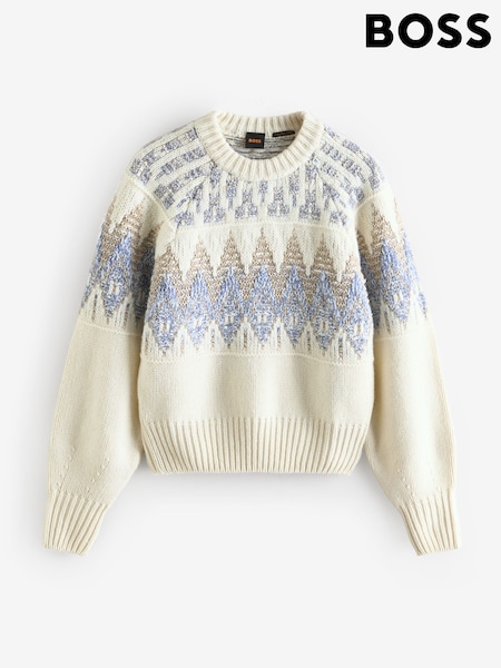 BOSS Natural Fairisle Pattern Knit Jumper (H46395) | £189