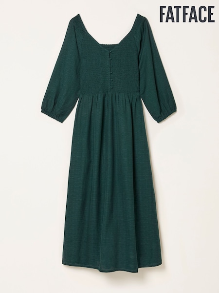 FatFace Adele Teal Blue Midi Dress (H46470) | £69