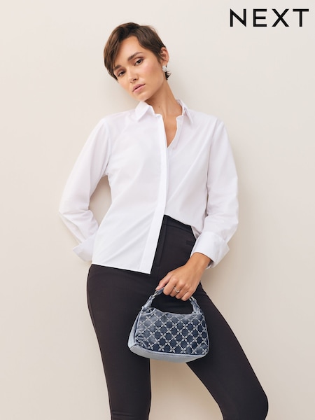 Grey Sparkle Mini Handheld Bag (H46500) | £28
