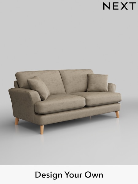 Monza Faux Leather Easy Clean/Mink Brown Conway Relaxed Sit (H46563) | £1,350