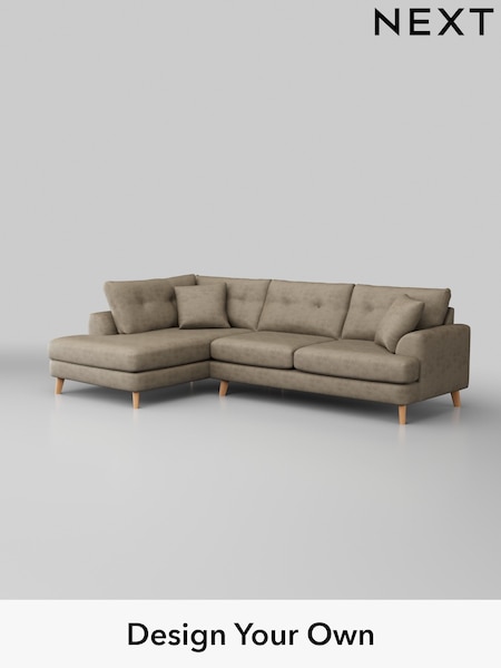 Monza Faux Leather Easy Clean/Mink Brown Parker Buttoned Back (H46575) | £2,425