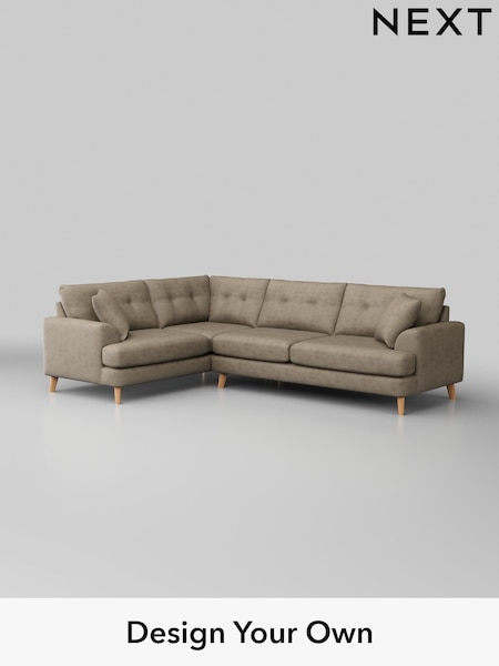 Monza Faux Leather Easy Clean/Mink Brown Parker Buttoned Back (H46575) | £2,475