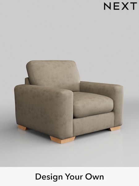 Monza Faux Leather Easy Clean/Mink Brown Houghton Deep Relaxed Sit (H46581) | £925