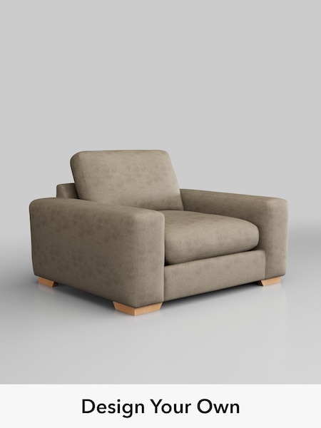 Monza Faux Leather Easy Clean/Mink Brown Houghton Deep Relaxed Sit (H46581) | £1,025