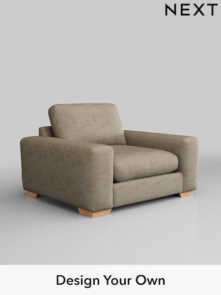 Monza Faux Leather Easy Clean/Mink Brown Houghton Deep Relaxed Sit (H46581) | £1,025