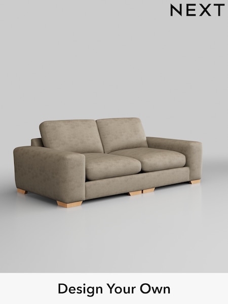 Monza Faux Leather Easy Clean/Mink Brown Houghton Deep Relaxed Sit (H46581) | £1,525