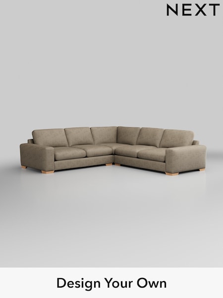 Monza Faux Leather Easy Clean/Mink Brown Houghton Deep Relaxed Sit (H46581) | £2,925