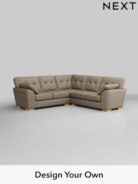 Monza Faux Leather Easy Clean/Mink Brown Stamford Buttoned Back (H46582) | £2,425
