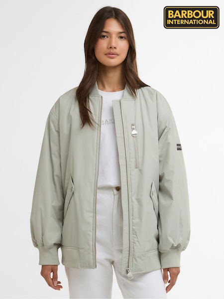 Barbour® International Glacier Grey Kuala Showerproof Jacket (H46626) | £219