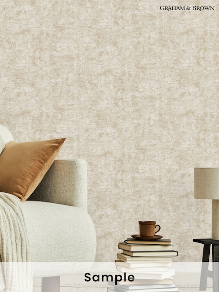 Graham & Brown Cream Boutique Ornamental Texture A4 Wallpaper Sample (H46631) | £1