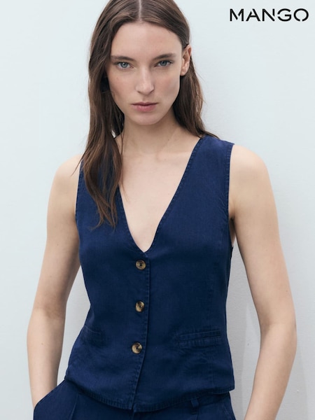 Mango Blue Waistcoat (H46805) | £36