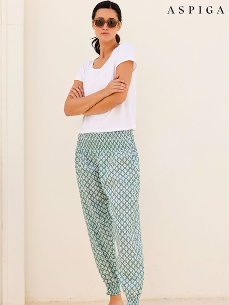 Aspiga Green Harem 100% Organic Cotton Trousers (H46826) | £55
