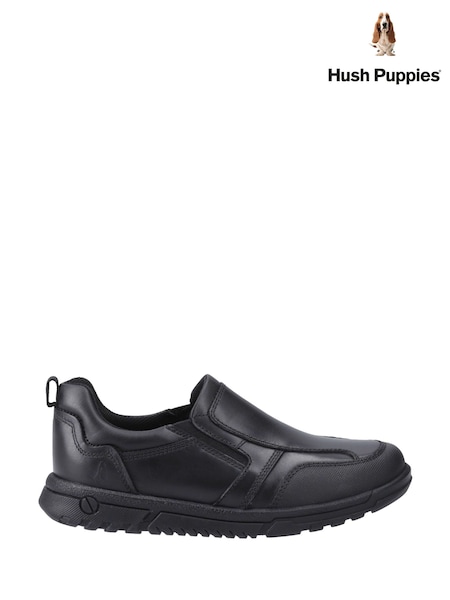 Hush Puppies Sergio Black Shoes (H46849) | £50