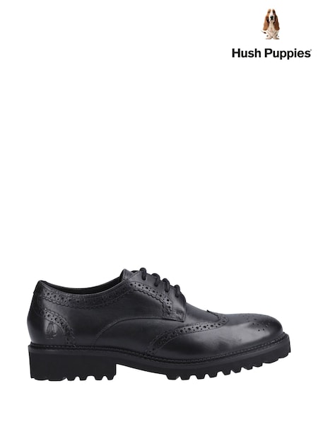 Hush Puppies Junior Gabi Lace Up Black Shoes (H46864) | £50
