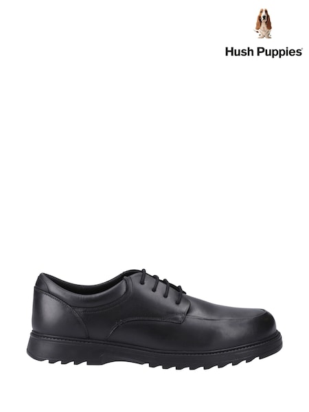 Hush Puppies Senior Romeo Lace Up Black Shoes (H46875) | £60
