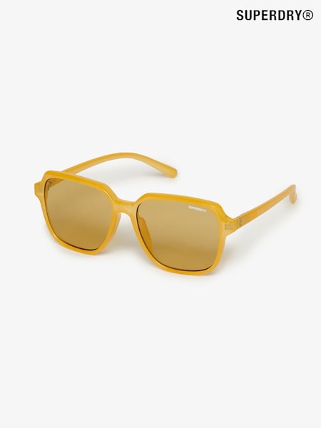 Superdry Yellow Oversized Square Sunglasses (H46901) | £40