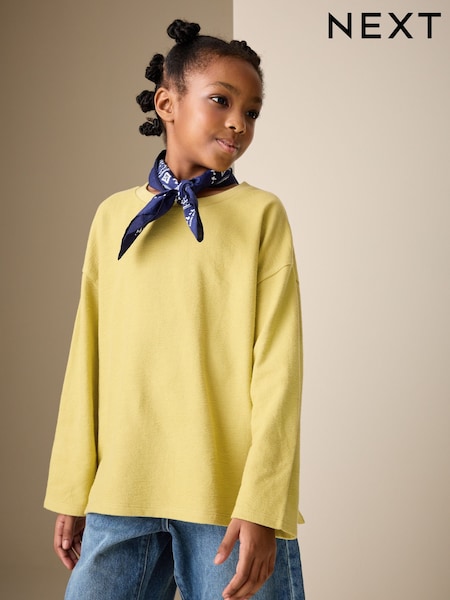 Green Textured Long Sleeve Top (3-16yrs) (H46968) | £8 - £11