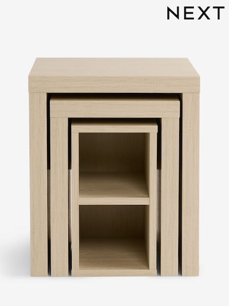 Natural Anderson Oak Effect Rectangle Set of 3 Nest of Tables (H46969) | £199