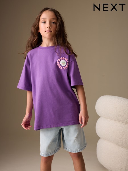 Purple Sushi Oversized Graphic Print T-Shirt (3-16yrs) (H47025) | £6 - £11