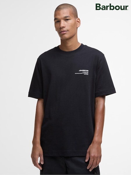 Barbour® Black Parkend Photographic Relaxed T-Shirt (H47054) | £40