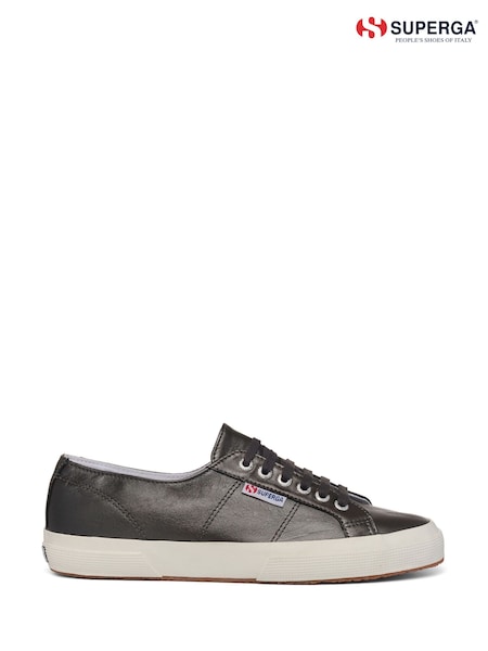 Superga 2750 OG Canvas Trainers – Silver Metallic/Off-White (H47314) | £110