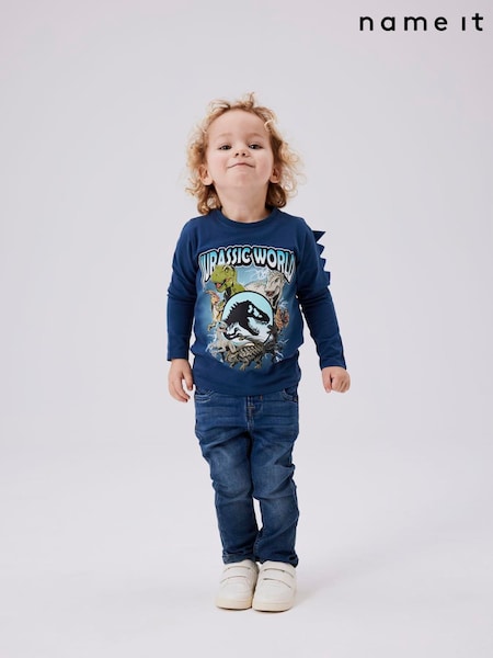Name It Blue Jurassic Long Sleeve T-Shirt (H47378) | £17