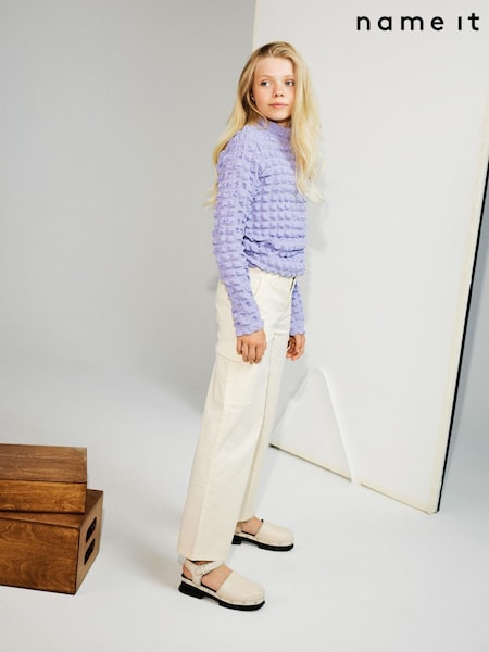 Name It White Wide Leg Cargo Trousers (H47379) | £28