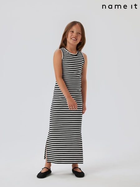 Name It White Sleeveless Stripe Maxi Dress (H47380) | £20