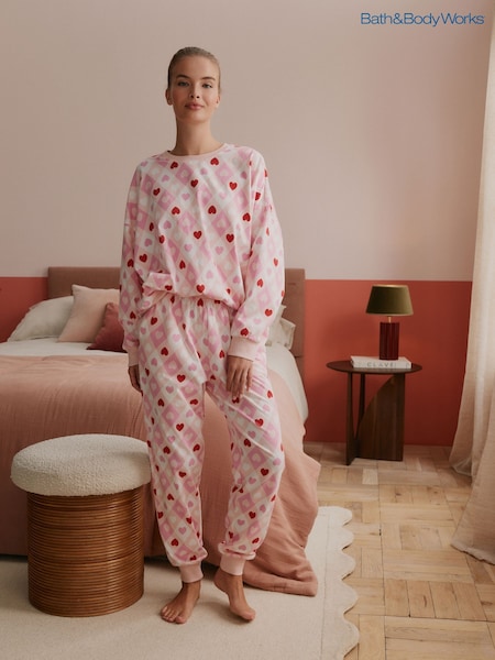 Bath & Body Works Pink Hearts Twosie Pyjamas (H47397) | £35