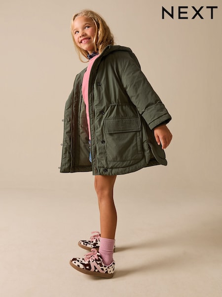 Khaki Shower Resistant Padded Parka (5-13yrs) (H47406) | £36 - £43
