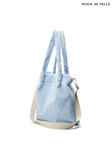Moda in Pelle Bambi Fluffy Black Shoulder Bag (H47450) | £39