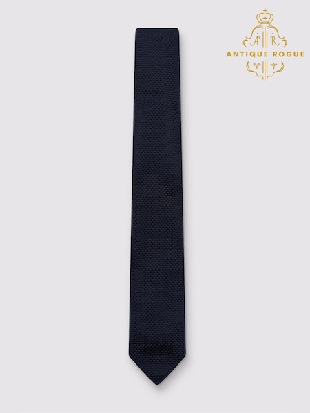 Antique Rogue Blue Knitted Tie (H47542) | £25