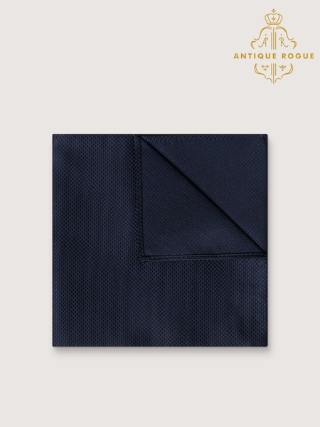 Antique Rogue Blue Texture Handkerchief (H47545) | £10