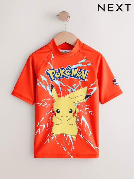 Red Pokemon Rash Vest (3-16yrs) (H47717) | £11 - £19