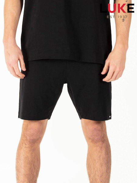 Luke 1977 Bower 100% Cotton Black Shorts (H47733) | £35