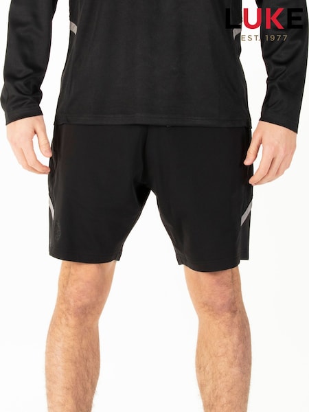 Luke 1977 Bar 1000 Perfrmance Black Shorts Concrete (H47741) | £35