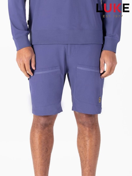 Luke 1977 Purple Acetate Future Dusk Cargo Shorts (H47745) | £45
