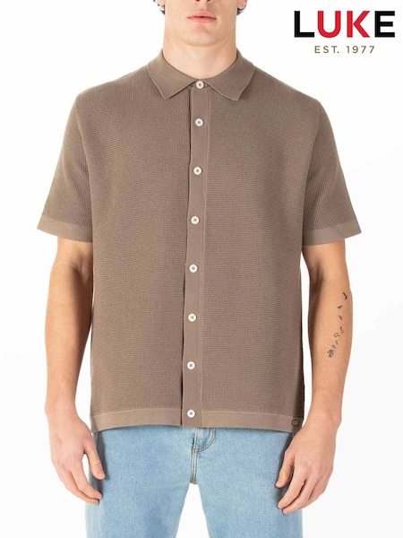 Luke 1977 Blue Deck Knitted Shirt (H47753) | £39