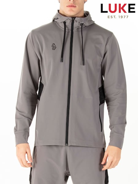 Luke 1977 Hitch 1000 Performance Concrete Black Hoodie (H47764) | £49