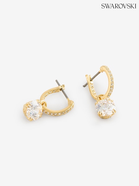 Swarovski White Stilla Drop Round Cut Earrings (H47853) | £119